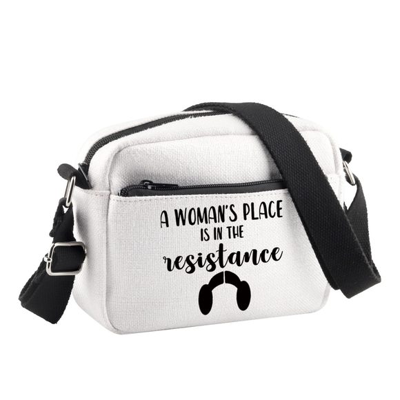 Feminist Crossbody Bag A 'S Place Is In The Resistance Empowerment -_- - Picture 1 of 7